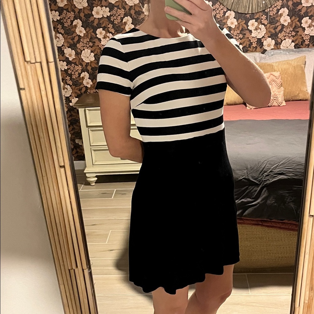 LOFT Classic Black and White Dress